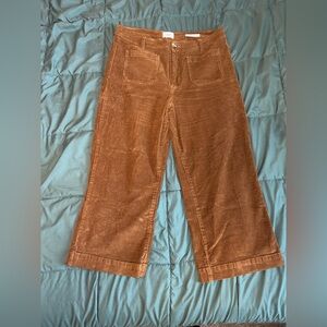 Angels Wide-Leg Corduroy Pants in Brown